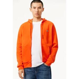 Lacoste Sport Orange Zip Up Hoodie